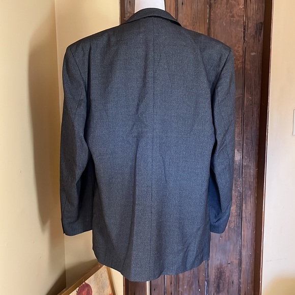 THOMAS CHURCHILL Size 46L Suit Blazer + Vest Gray 2-Button Virgin Wool Canada - Picture 6 of 16